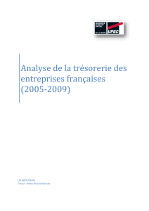 Analyse de la trésorerie des entreprises françaises