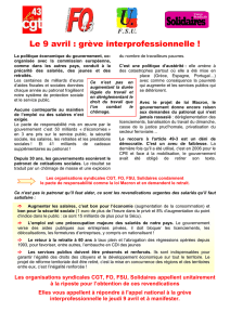 Les organisations syndicales CGT, FO, FSU, Solidaires appellent