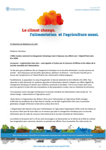 lettres aux journalistes - Food and Agriculture Organization of the