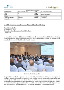 Le MIoD réunit ses membres pour l`Annual Members Meeting