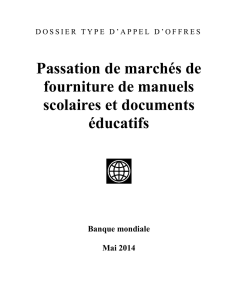 Section VII. Cahier des Clauses administratives