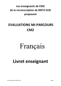 LIVRET ENSEIGNANT CM2 - Académie de Nancy-Metz