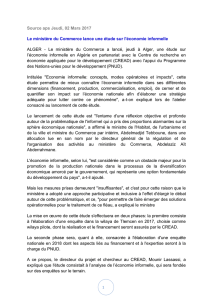 Dossier presse - Ministère du Commerce