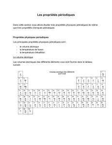Les propriétés périodiques (Én, Ion, taille)