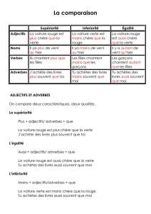 adjectifs et adverbes