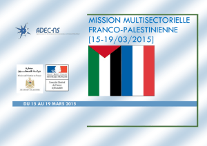 MISSION MULTISECTORIELLE Franco-Palestinienne [15 - Adec-ns