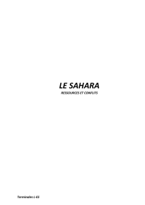 LE SAHARA - Activité - La géographie en terminales
