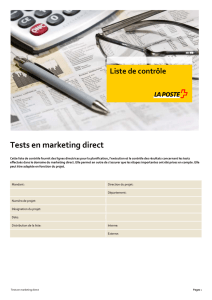 Tests en marketing direct