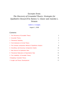 The Discovery of Grounded Theory: Strategies for Qualitative