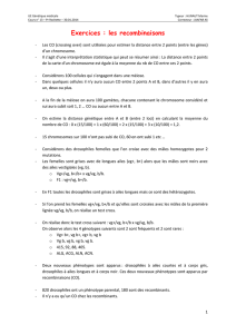 13 Exercices Les recombinaisons