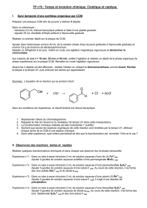 tp3 : reaction entre une solution d`acide chlorhydrique et le metal