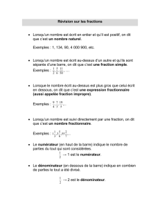 Document de révision sur les fractions