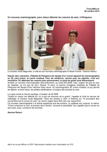 FranceBleu.fr 06 octobre 2015 Un nouveau mammographe, pour