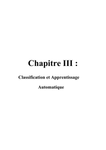 Chapitre III : classification