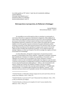 Rétrospection et prospection, de Mallarmé à Heidegger - HAL
