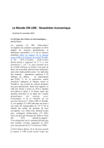 Le Monde ON LINE - Newsletter économique