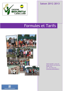 FORMULE MINI TENNIS - Tennis Bourny Lavallois