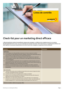 Check-list pour un marketing direct efficace