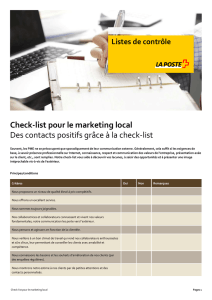 Check-list pour le marketing local