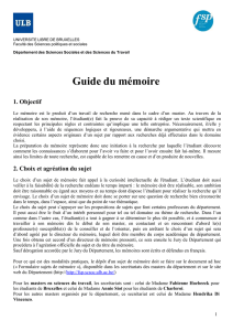 Guide pour le mémoire/TFE 2014-2015