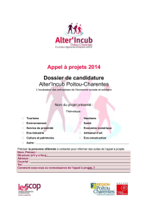 Dossier de candidature - Union Régionale des SCOP Poitou