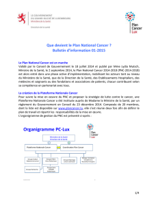 Bulletin d`information 01-2015 - Plan National Cancer – Luxembourg