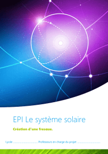 EPI Le système solaire - MSLP