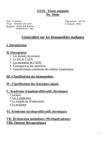 UE10-Mohr-Généralités sur les hémopathies malignes (word)