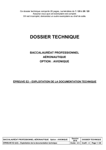 Dossier Technisue Bac Pro Aéronautique Option Avionique