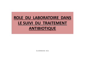 role du laboratoire dans le suivi du traitement antibiotique