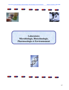 Laboratoire Microbiologie, Biotechnologie, Pharmacologie et