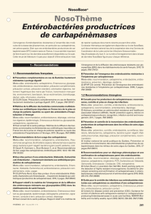 Enterobactéries productrices de carbapénèmase (EPC)