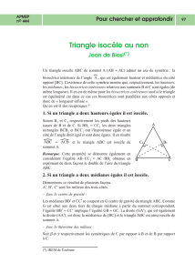 Triangle isocèle ou non
