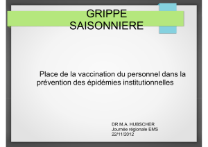 Vaccination du Personnel - CCLIN Paris-Nord
