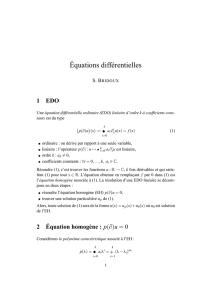 Équations différentielles