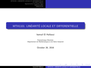 mth1101: linéarité locale et differentielle