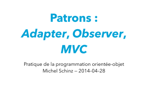 Patrons : Adapter, Observer, MVC - CS-108