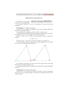 Trigonométrie élémentaire (2)