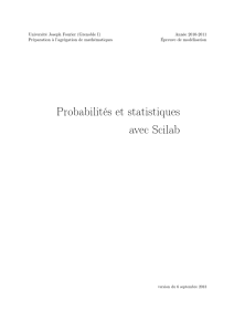 Probabilités et statistiques avec Scilab