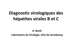 Diagnostic virologiques des hépatites virales B et C