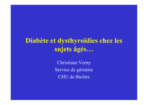 Diabète et dysthyroïdies