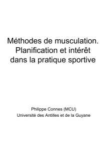PPG/ musculation : méthodes