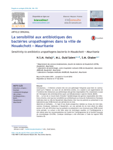 La sensibilité aux antibiotiques des bactéries uropathogènes dans