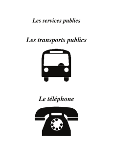 Les services publics : les transports publics, le téléphone