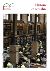 Histoire et actualité - Bibliothèque Sainte
