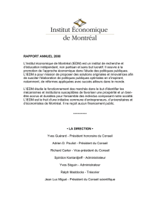 rapport annuel 2000 - Institut économique de Montréal