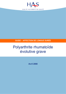 Polyarthrite rhumatoïde évolutive grave - CHU de Clermont