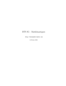 BTS IG - Mathématiques