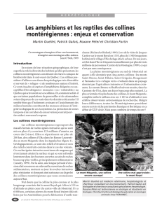 Les amphibiens et les reptiles des collines montérégiennes : enjeux