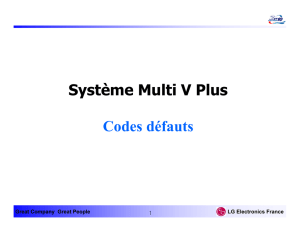 Système Multi V / Codes défauts et Méthode de